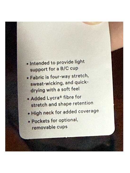 Lululemon Sport Bra Flow Y Wrap Front High Neck Black W2EJHS Women Sz 4 B/C NWT - Picture 12 of 12